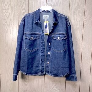 Edited by Remi Bader Women’s M Blue Denim Shirt Jacket High Low Hem Casual New